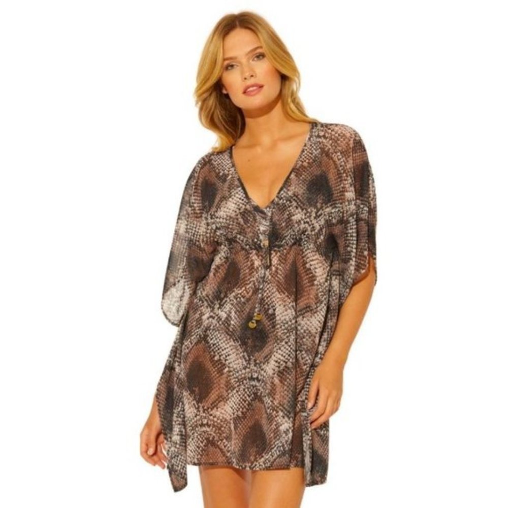 Bleu Rod Beattie Skin Games Caftan Cover-Up 1X